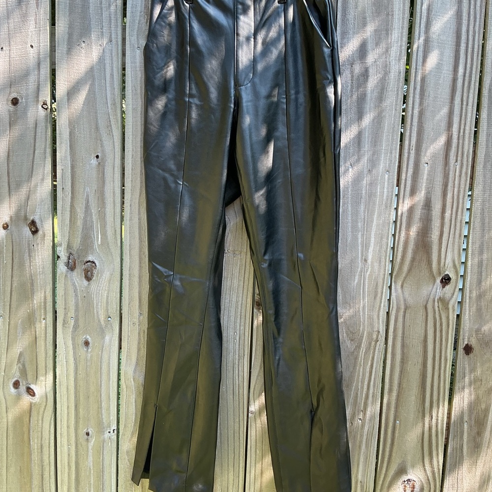 Abercrombie & Fitch Black Faux Leather Pants